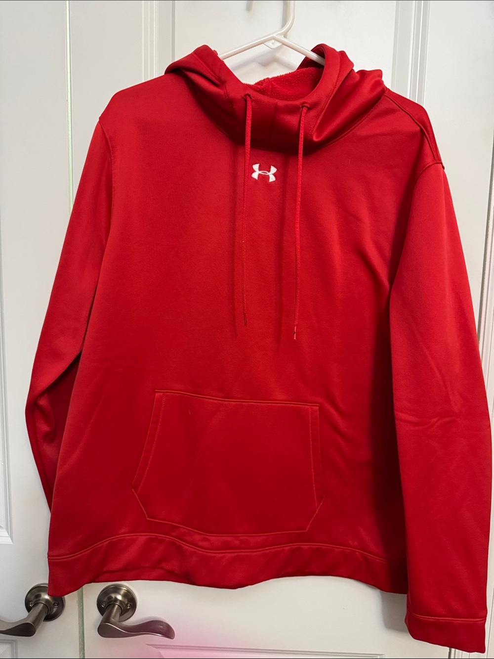 Under Armour Men's Red Crewneck Hoodie Pullover
